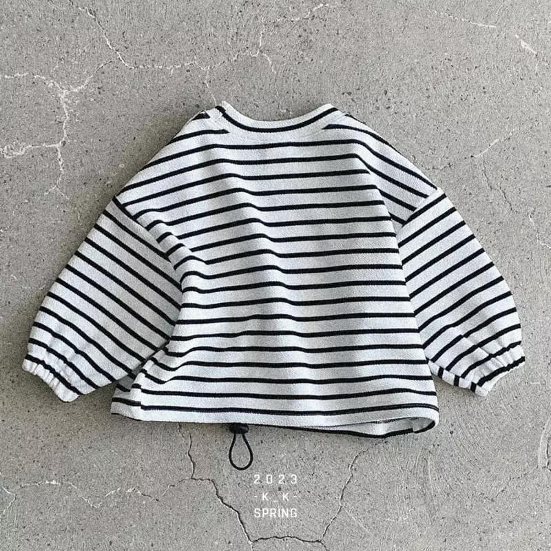Kk - Korean Children Fashion - #littlefashionista - Stripes Crop Tee - 5