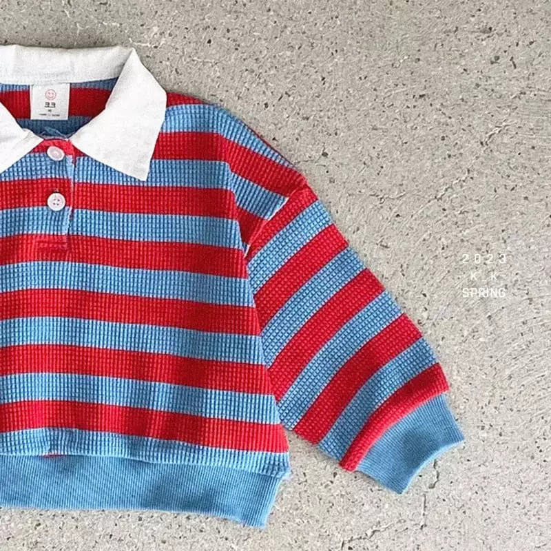 Kk - Korean Children Fashion - #Kfashion4kids - Play Collar Sweatshirt - 4