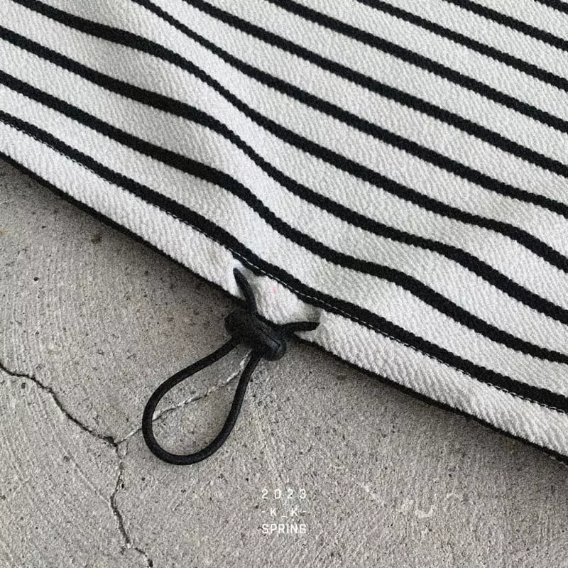 Kk - Korean Children Fashion - #minifashionista - Stripes Crop Tee - 7