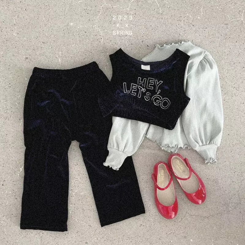 Kk - Korean Children Fashion - #prettylittlegirls - Lilly Shirring Tee - 10