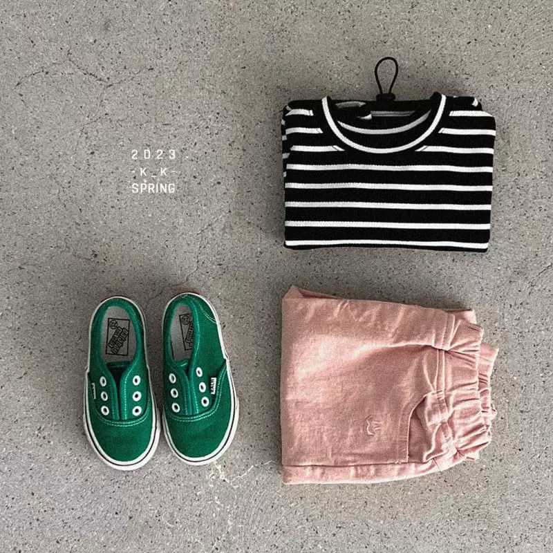 Kk - Korean Children Fashion - #prettylittlegirls - Stripes Crop Tee - 8