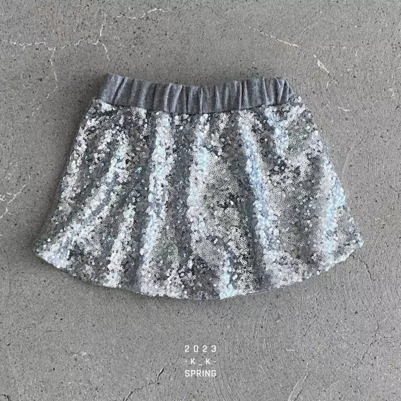 Kk - Korean Children Fashion - #prettylittlegirls - Bling Skirt Pants - 2