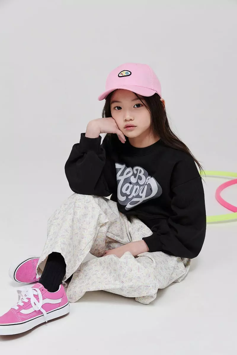 Kokoyarn - Korean Children Fashion - #littlefashionista - Be Happy Crop Sweatshirt Sleeveless Set - 5