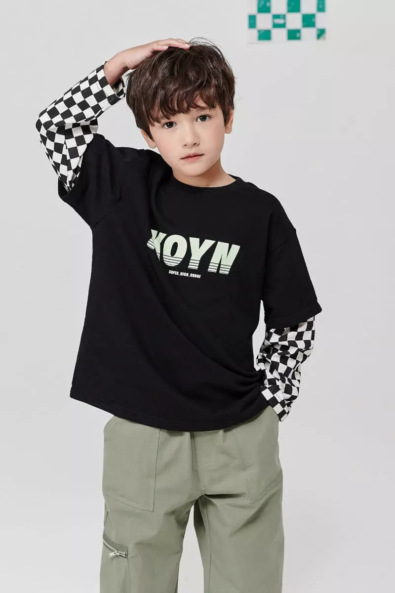 Kokoyarn - Korean Children Fashion - #magicofchildhood - Checker Layered Tee - 8