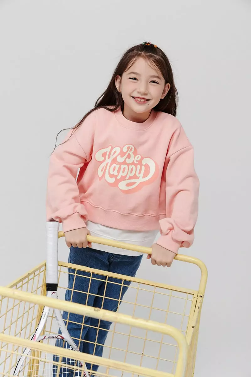 Kokoyarn - Korean Children Fashion - #prettylittlegirls - Be Happy Crop Sweatshirt Sleeveless Set - 8