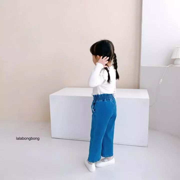 Lalabongbong - Korean Children Fashion - #childofig - Frill Jeans - 5