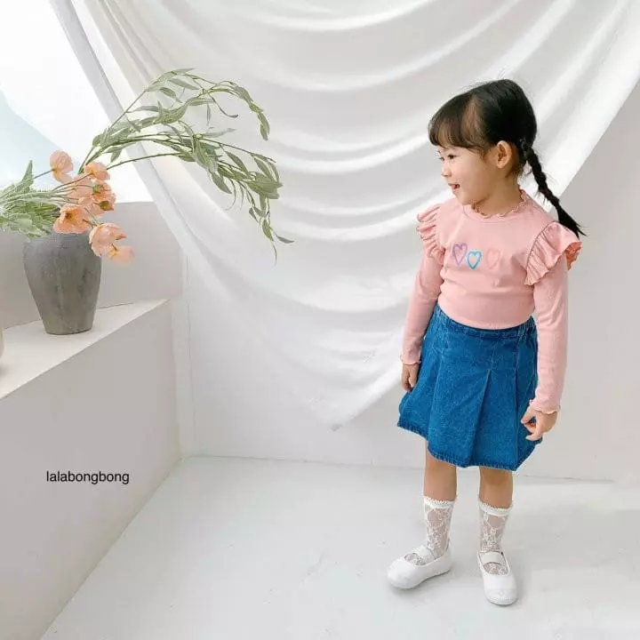 Lalabongbong - Korean Children Fashion - #fashionkids - Pintuck Denim Shorts - 10