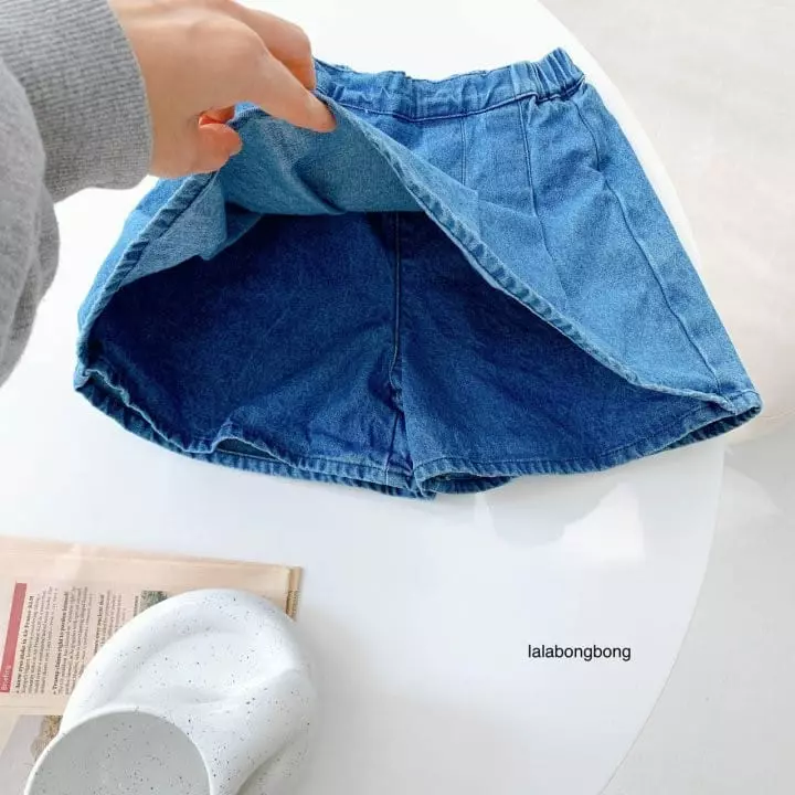 Lalabongbong - Korean Children Fashion - #magicofchildhood - Pintuck Denim Shorts - 2