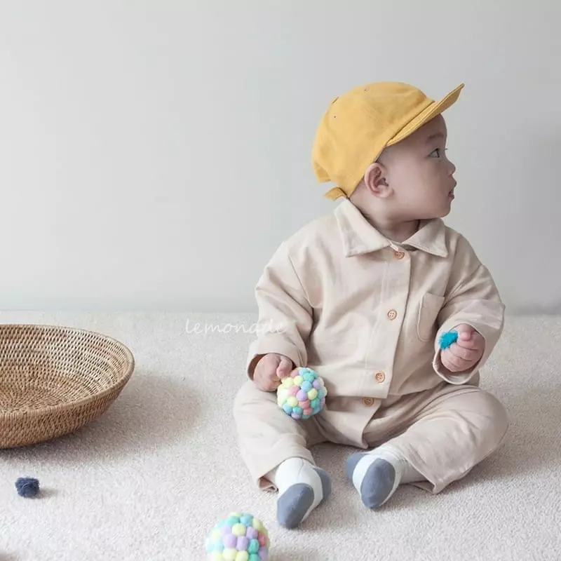 Lemonade - Korean Baby Fashion - #babyfashion - Muzi Collar Bodysuit - 6