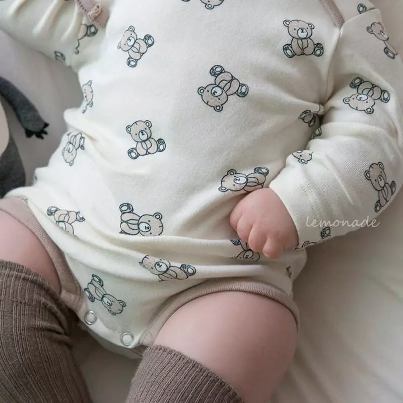 Lemonade - Korean Baby Fashion - #babygirlfashion - Tinni Bear Bodysuit - 2