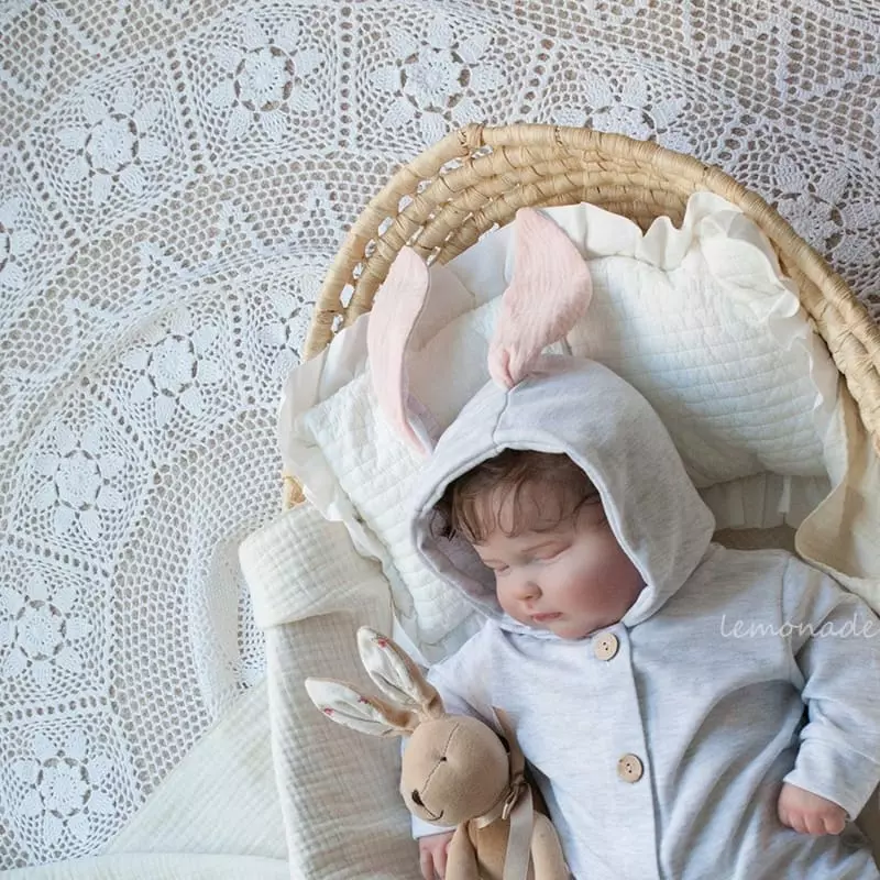 Lemonade - Korean Baby Fashion - #babyoutfit - Rabbit Bodysuit - 8