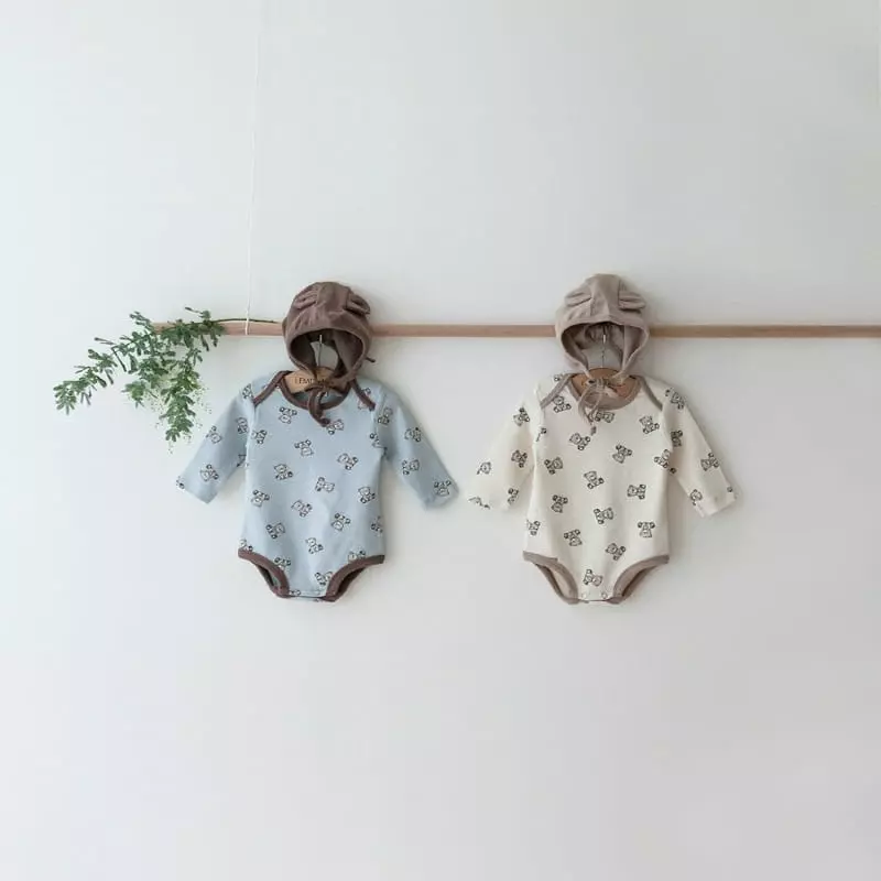 Lemonade - Korean Baby Fashion - #babyoutfit - Tinni Bear Bodysuit - 6