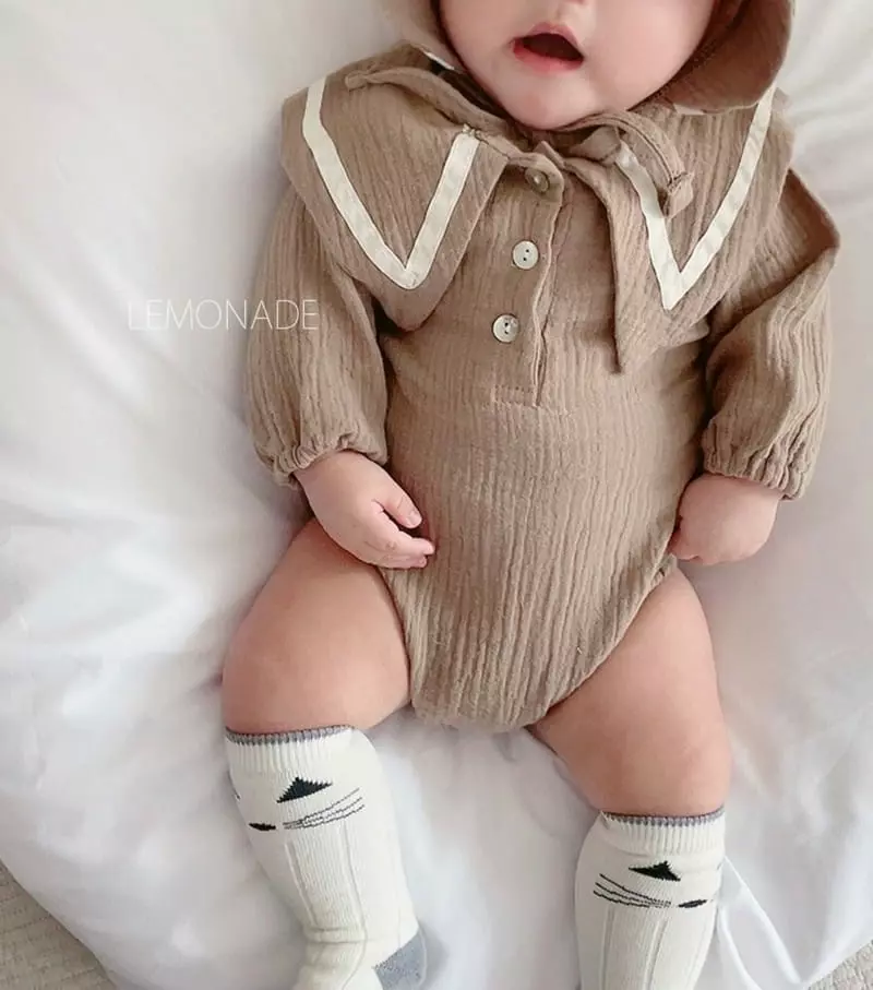 Lemonade - Korean Baby Fashion - #babyoutfit - Mocha Bodysuit - 8