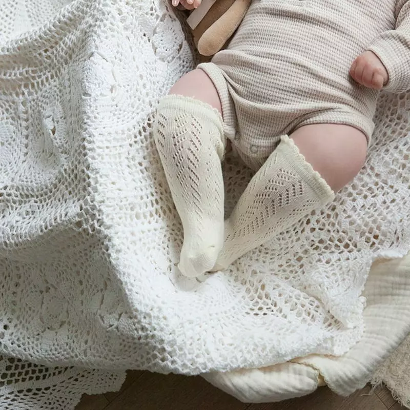 Lemonade - Korean Baby Fashion - #babyoutfit - Eyelet Socks - 8