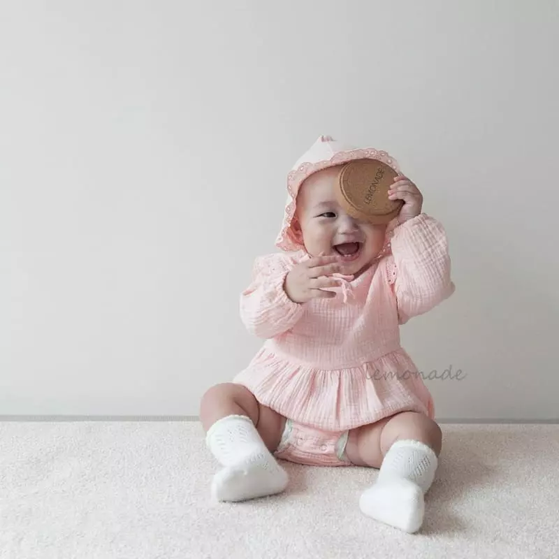 Lemonade - Korean Baby Fashion - #babywear - Milk Bonnet Bodysuit - 11