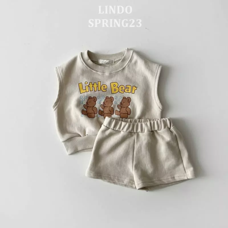 Lindo - Korean Children Fashion - #designkidswear - Bubble Bear Top Bottom Set - 7