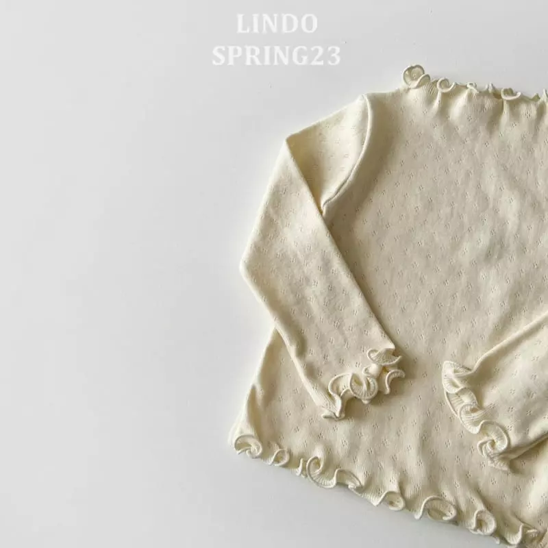 Lindo - Korean Children Fashion - #designkidswear - Eyelet Terry Tee - 6