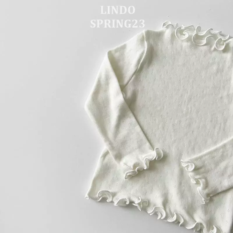 Lindo - Korean Children Fashion - #littlefashionista - Eyelet Terry Tee - 2