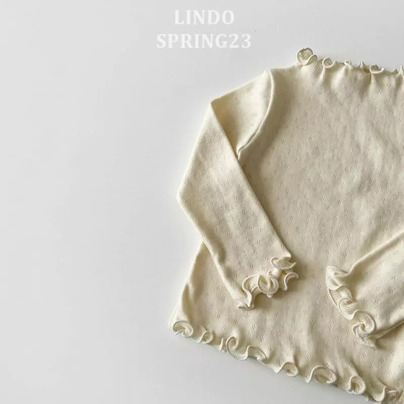 Lindo - Korean Children Fashion - #prettylittlegirls - Eyelet Terry Tee - 5