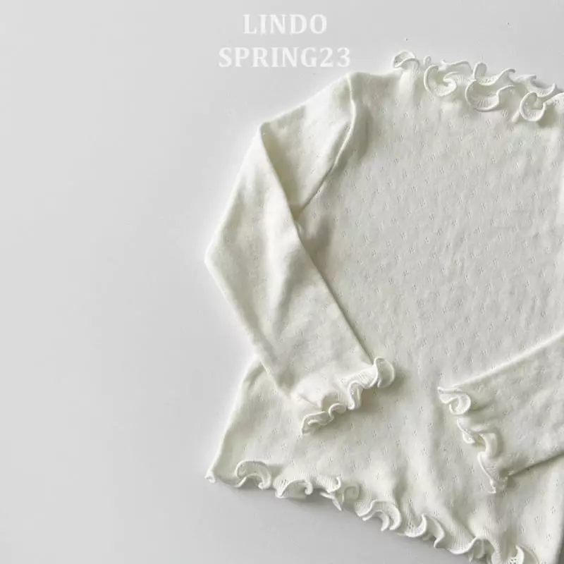 Lindo - Korean Children Fashion - #stylishchildhood - Eyelet Terry Tee - 3
