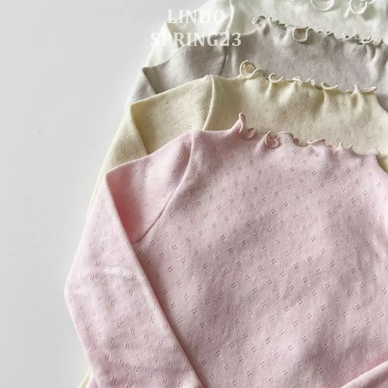 Lindo - Korean Children Fashion - #toddlerclothing - Eyelet Terry Tee - 7