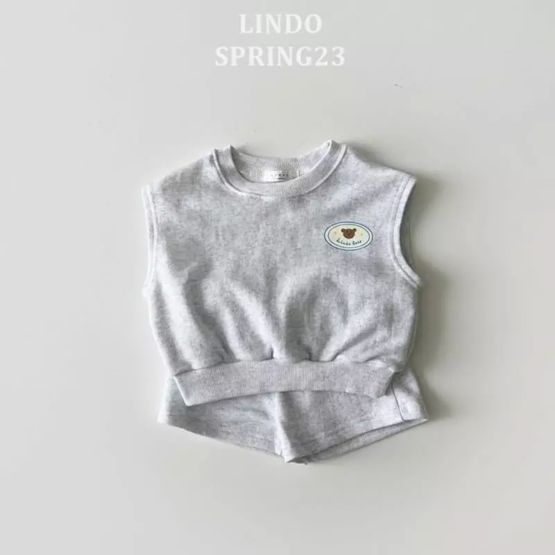 Lindo - Korean Children Fashion - #toddlerclothing - Bubble Bear Top Bottom Set - 3