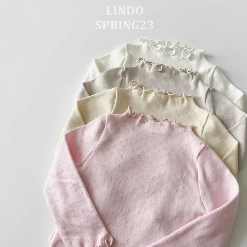 Lindo - Korean Children Fashion - #toddlerclothing - Eyelet Terry Tee - 2