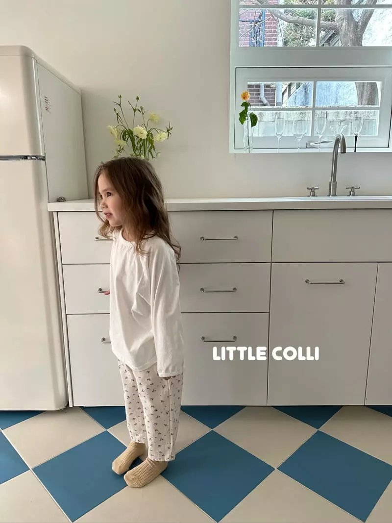 Little Colli - Korean Children Fashion - #todddlerfashion - Blue Flower Pants - 2