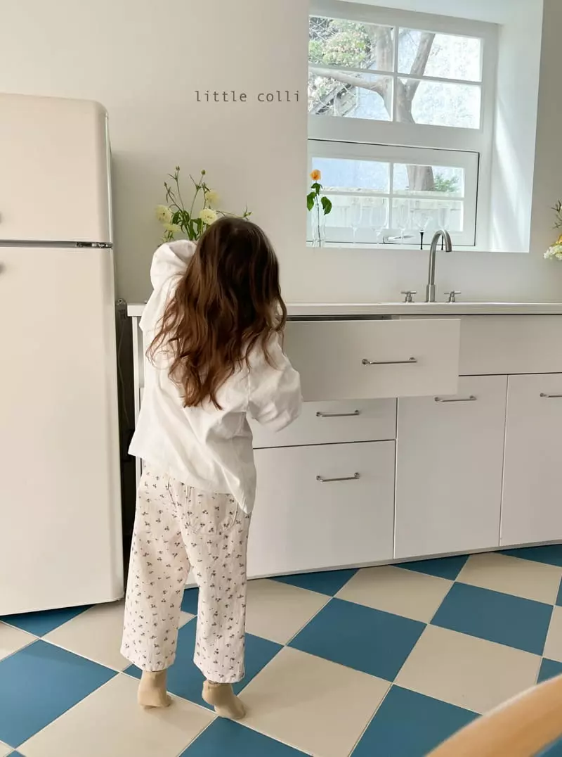 Little Colli - Korean Children Fashion - #toddlerclothing - Blue Flower Pants - 3