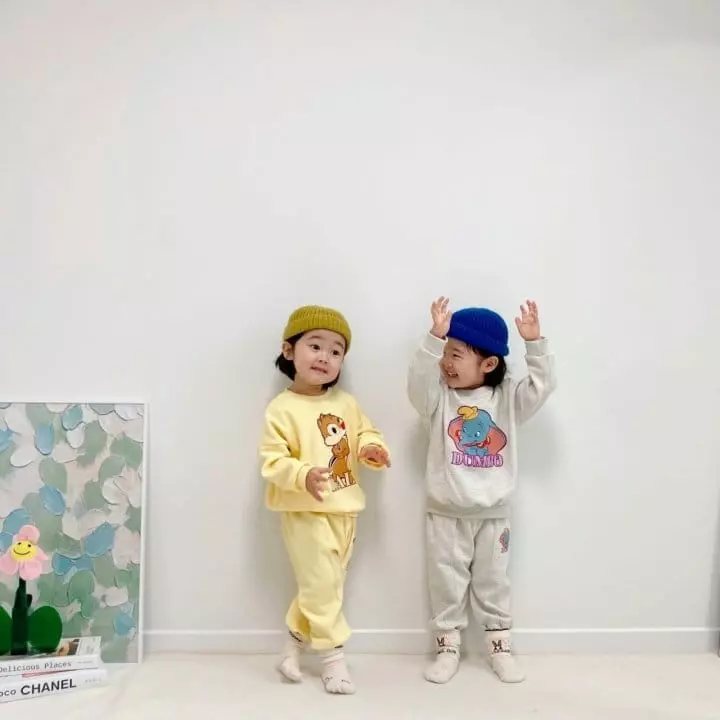 Little Rabbit - Korean Children Fashion - #kidzfashiontrend - D Pping Stripes Top Bottom Set - 4