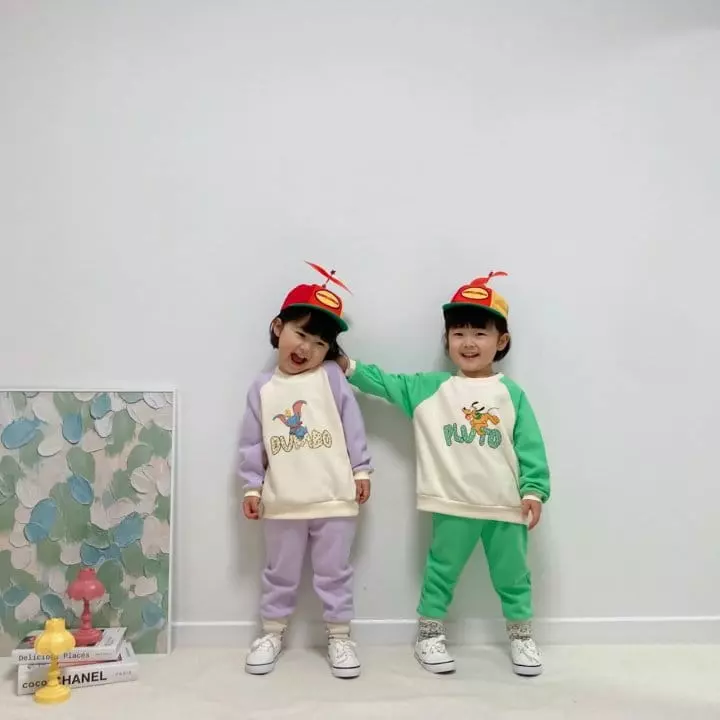 Little Rabbit - Korean Children Fashion - #kidzfashiontrend - D Raglan Top Bottom Set