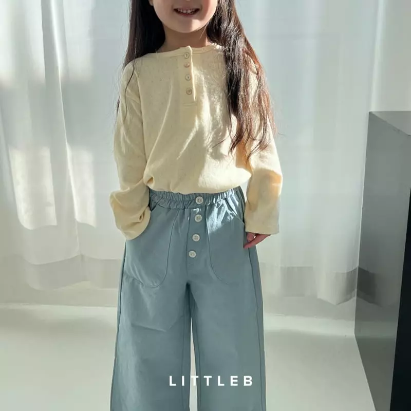 Littleb - Korean Children Fashion - #kidzfashiontrend - Button Color Pants - 3