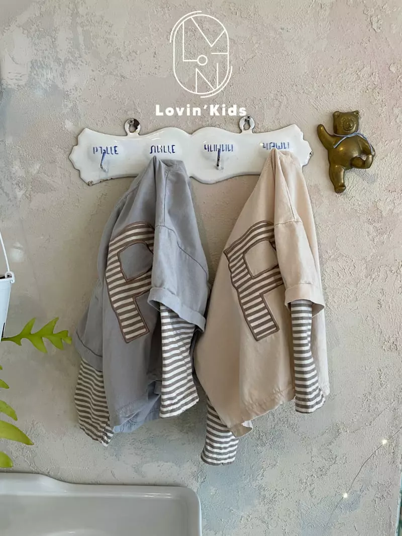 Lovin - Korean Children Fashion - #todddlerfashion - P Embrodiery Tee - 2