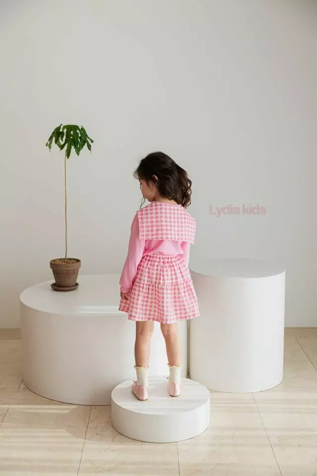 Lydia - Korean Children Fashion - #childofig - Check Sailor Top Bottom Set - 8