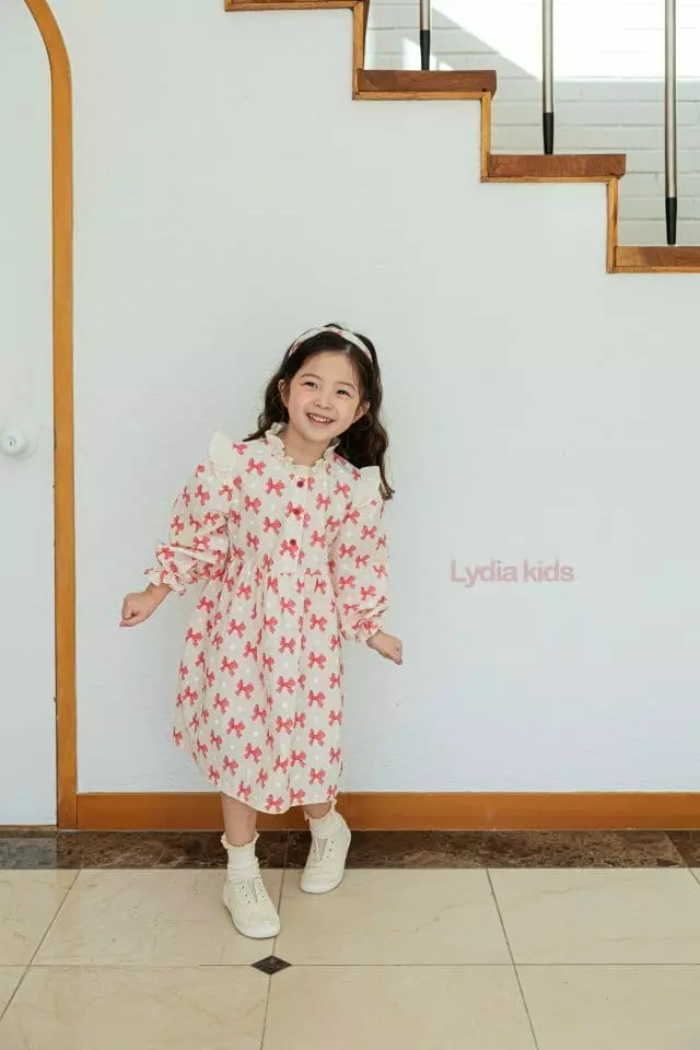 Lydia - Korean Children Fashion - #kidsstore - Ribbon One-piece - 2