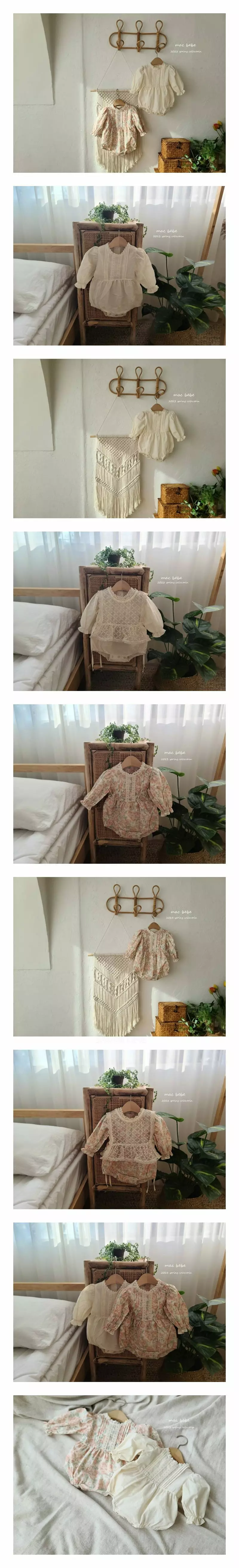 Mac - Korean Baby Fashion - #onlinebabyboutique - Pintuck Bodysuit