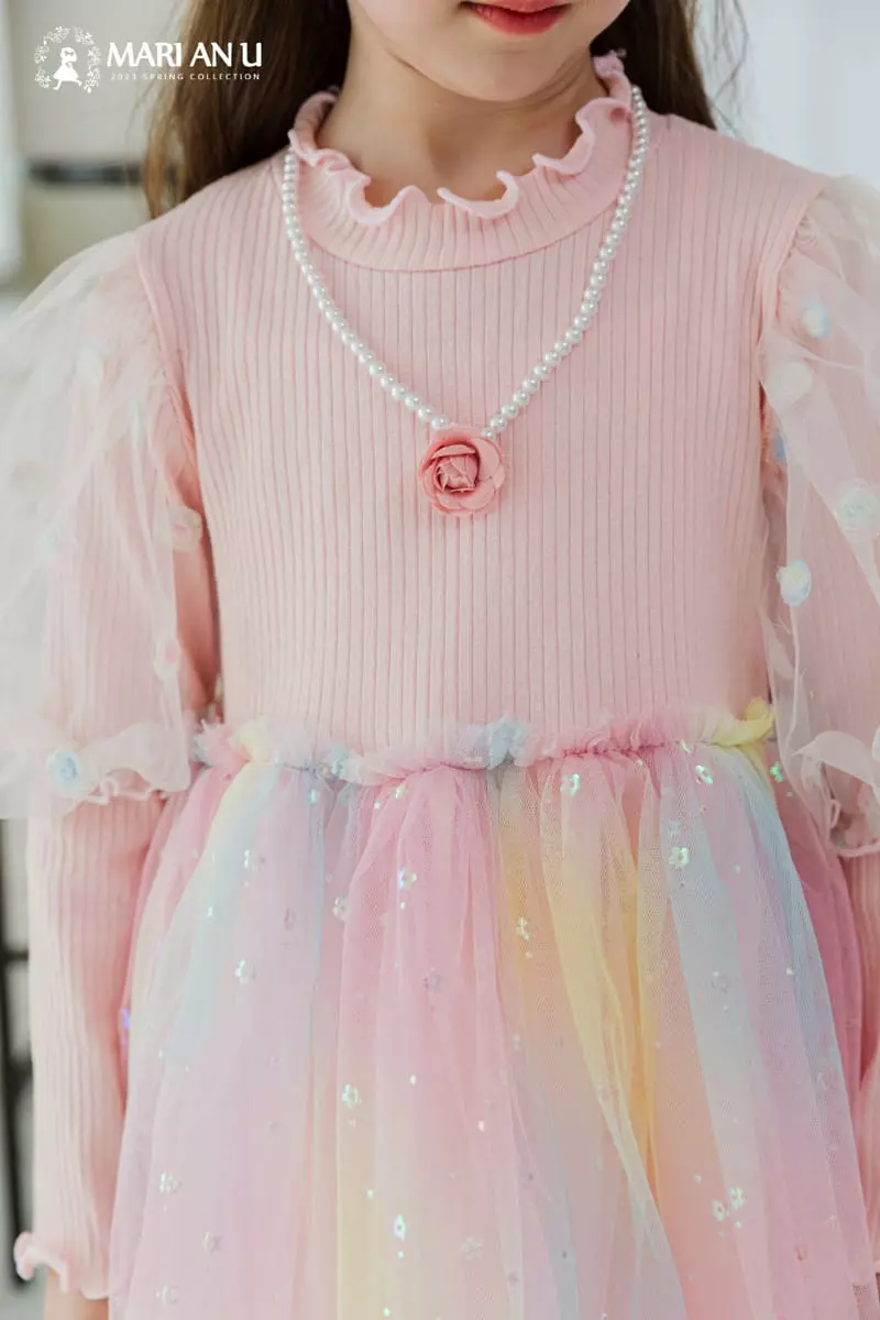 Mari An U - Korean Children Fashion - #kidsshorts - Rose Necklace