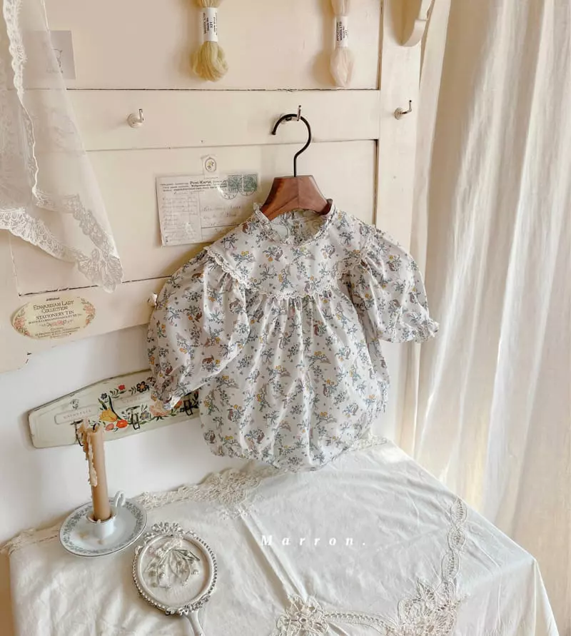 Marron Kid - Korean Baby Fashion - #babyboutiqueclothing - Sharon Rabbit Bodysuit