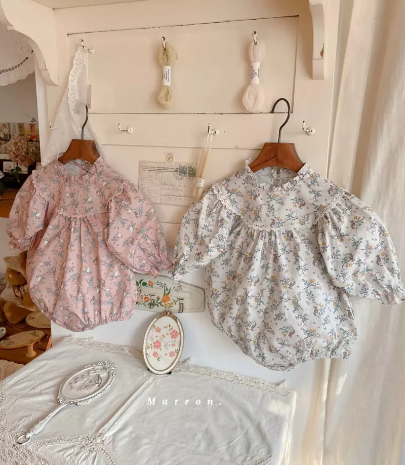 Marron Kid - Korean Baby Fashion - #babyoutfit - Sharon Rabbit Bodysuit - 10