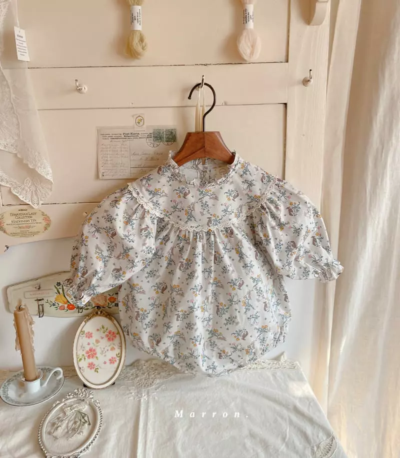 Marron Kid - Korean Baby Fashion - #babywear - Sharon Rabbit Bodysuit - 11
