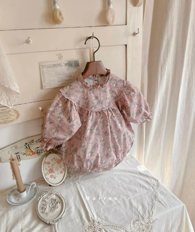Marron Kid - Korean Baby Fashion - #onlinebabyboutique - Sharon Rabbit Bodysuit - 12