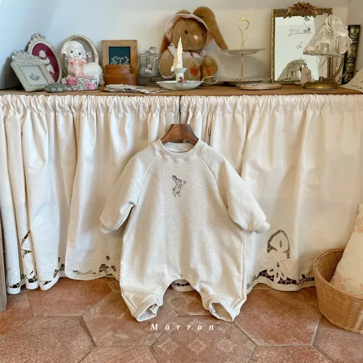 Marron - Korean Baby Fashion - #babyfever - Bunny Bodysuit - 2