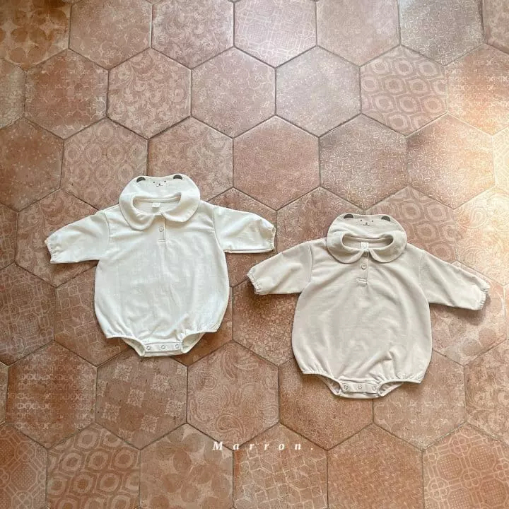 Marron - Korean Baby Fashion - #babyfever - Bear Bodysuit