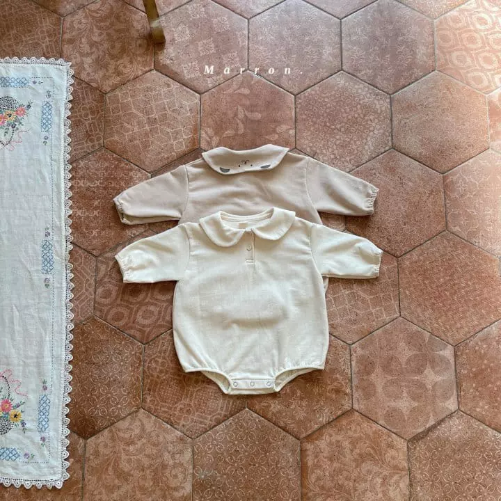 Marron - Korean Baby Fashion - #babylifestyle - Bear Bodysuit - 4