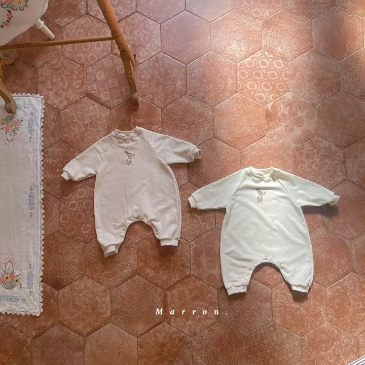 Marron - Korean Baby Fashion - #babyootd - Bunny Bodysuit - 6