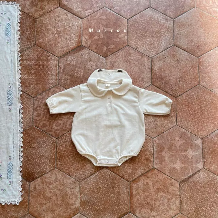 Marron - Korean Baby Fashion - #babyootd - Bear Bodysuit - 5