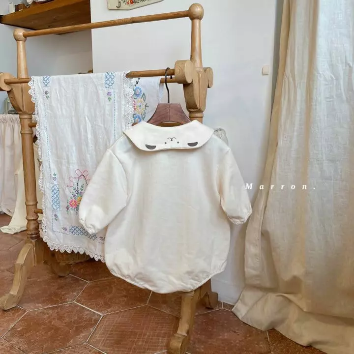 Marron - Korean Baby Fashion - #babyoutfit - Bear Bodysuit - 6