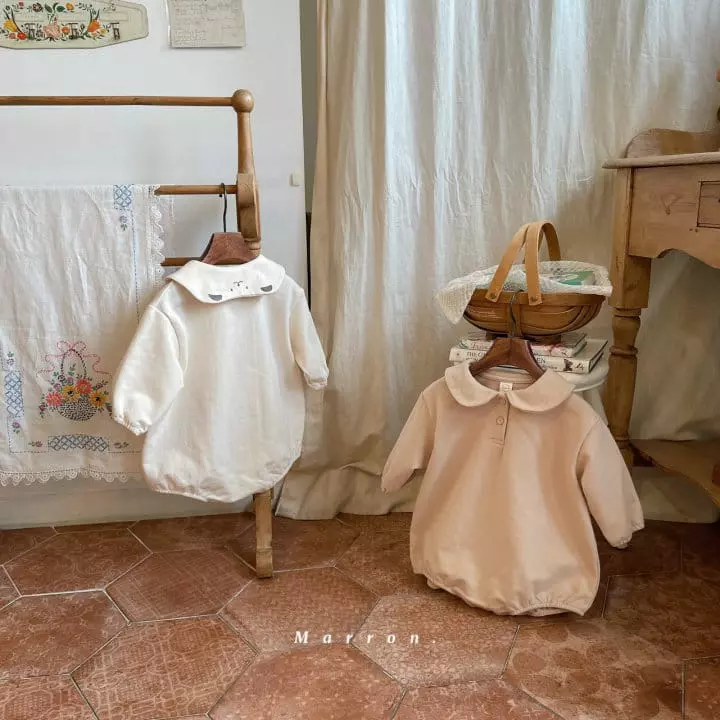 Marron - Korean Baby Fashion - #babywear - Bear Bodysuit - 8
