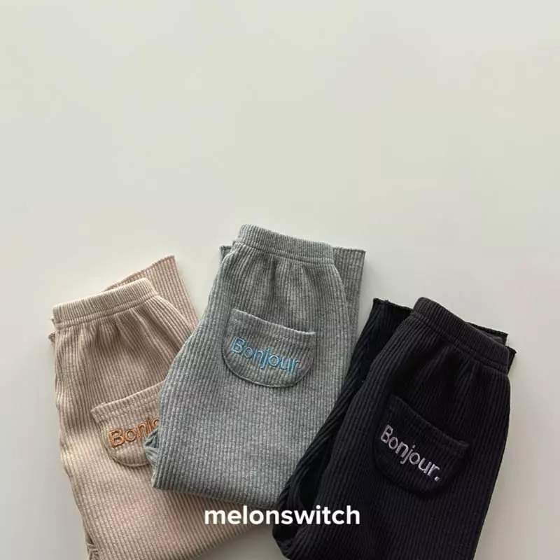 Melon Switch - Korean Children Fashion - #kidsshorts - Bonjour Rib Pants - 8