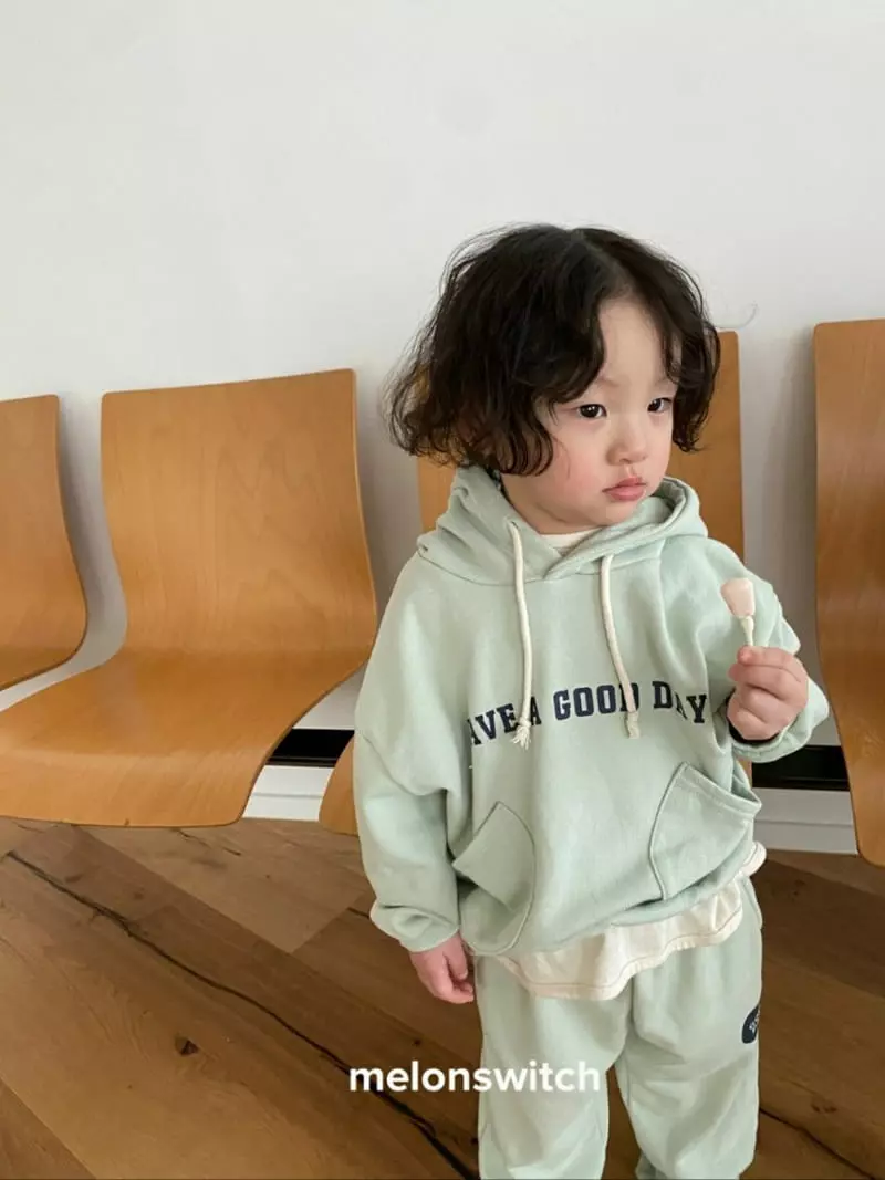 Melon Switch - Korean Children Fashion - #kidsshorts - Good day Hoody Set - 6